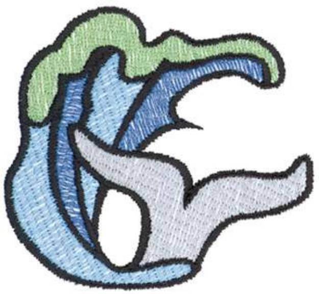 Picture of Wave & Tail Machine Embroidery Design