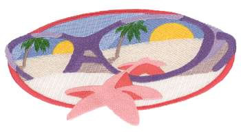Beach Design Machine Embroidery Design