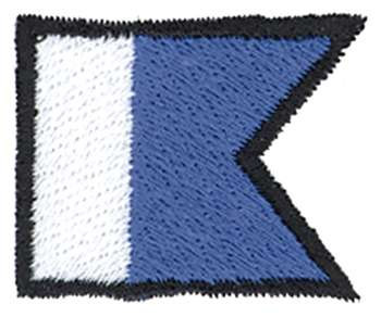 Nautical Flag Letter A Machine Embroidery Design