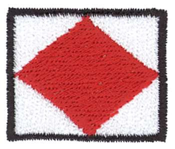 Nautical Flag Letter F Machine Embroidery Design