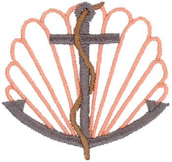 Shell & Anchor Machine Embroidery Design