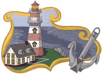 Lighthouse Scene Machine Embroidery Design