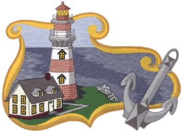 Picture of Lighthouse Scene Machine Embroidery Design