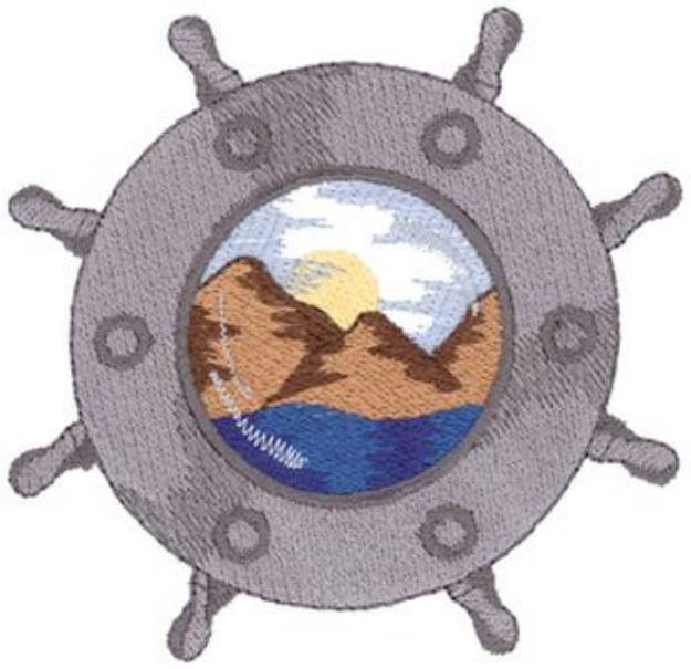 Picture of Ships Wheel Scene Machine Embroidery Design