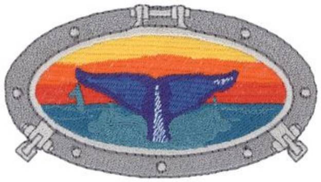 Picture of Porthole  Whale Machine Embroidery Design