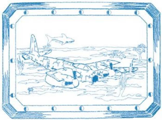 Picture of Porthole Plane Machine Embroidery Design