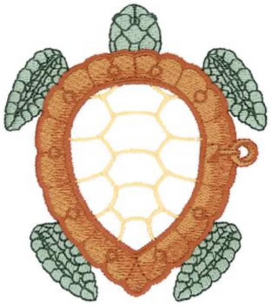 Picture of Turtle Porthole Machine Embroidery Design
