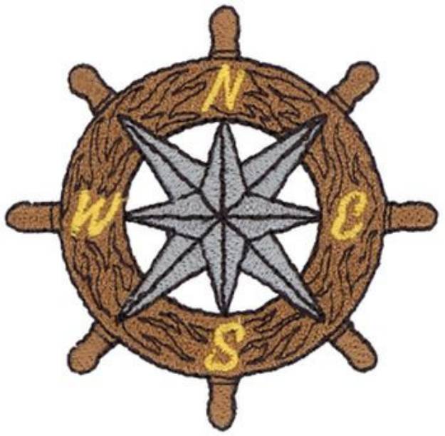 Picture of Wheel Compass Machine Embroidery Design