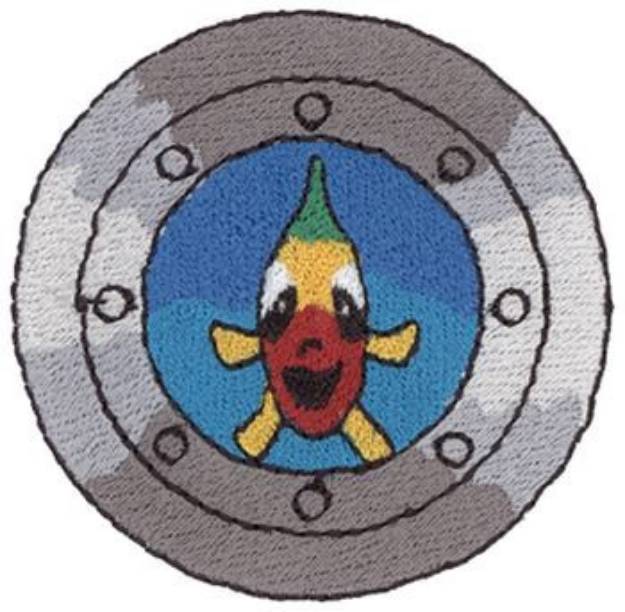 Picture of Fish In Porthole Machine Embroidery Design