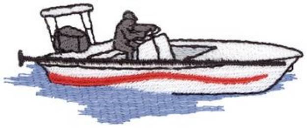 Picture of Flats Boat Machine Embroidery Design