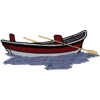 Drift Boat Machine Embroidery Design
