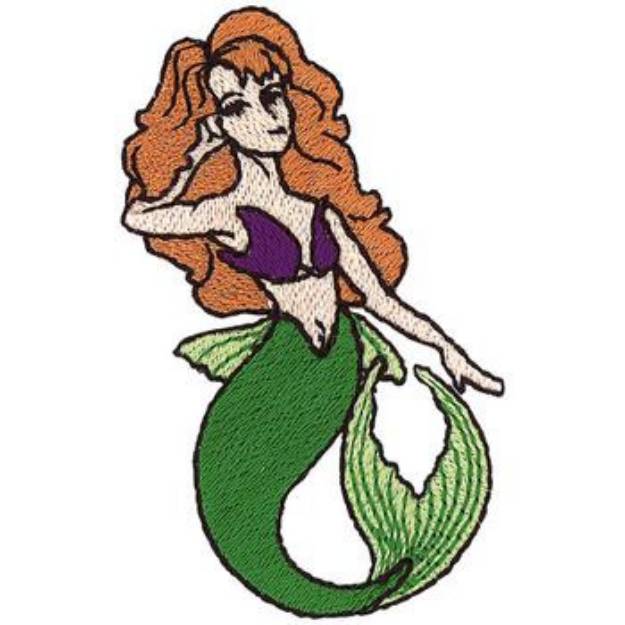 Picture of Small Mermaid Machine Embroidery Design
