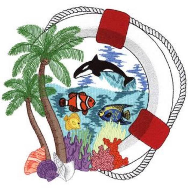 Picture of Ocean Scene Machine Embroidery Design
