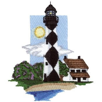 Atlantic Lighthouse Machine Embroidery Design