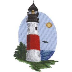 Picture of Sankaty Lighthouse Machine Embroidery Design