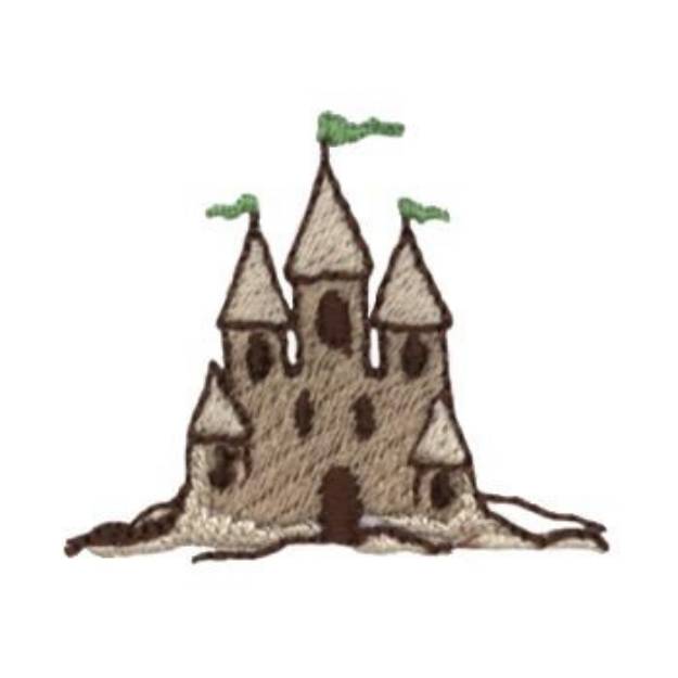 Picture of Sand Castle Machine Embroidery Design