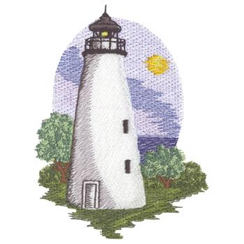 Ocracoke Lighthouse Machine Embroidery Design