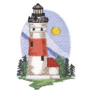 Picture of Middle Island Lighthouse Machine Embroidery Design