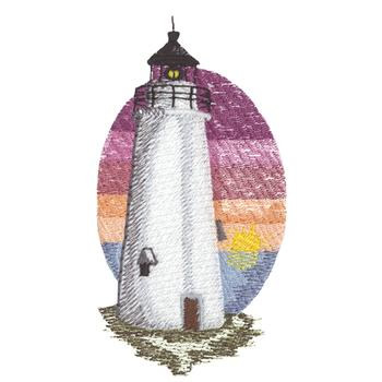 Cove Point Lighthouse Machine Embroidery Design