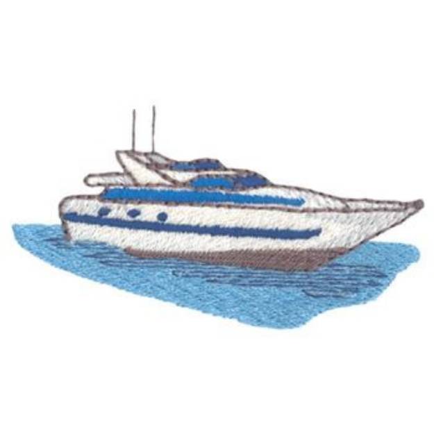 Picture of Yacht Machine Embroidery Design