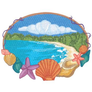 Seashells Border Machine Embroidery Design