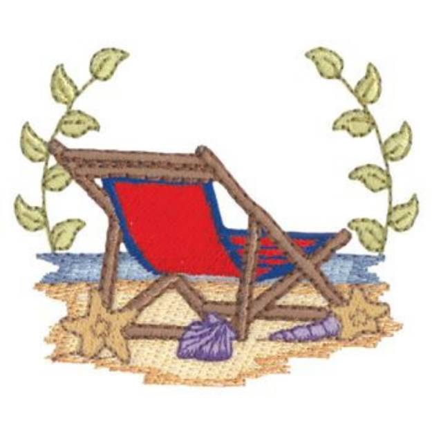 Picture of Beach Chair Machine Embroidery Design