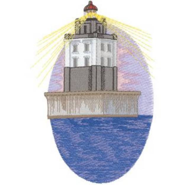 Picture of Poe Reef Lighthouse Machine Embroidery Design