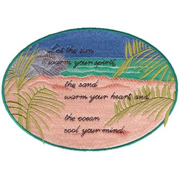 Beach Scene Machine Embroidery Design