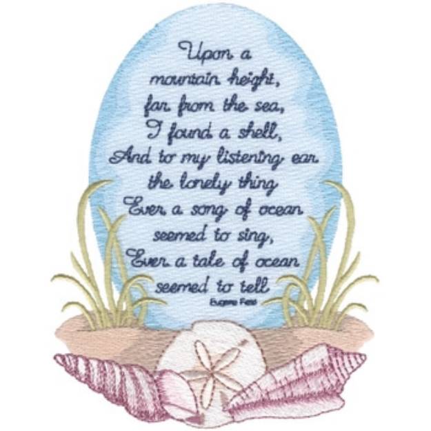 Picture of Shells W/ Verse Machine Embroidery Design