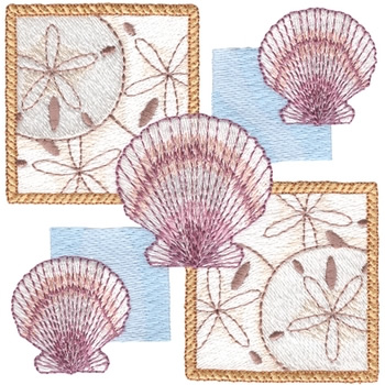 Shells & Sand Dollars Machine Embroidery Design