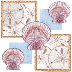 Picture of Shells & Sand Dollars Machine Embroidery Design