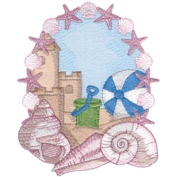Sandcastles & Shells Machine Embroidery Design