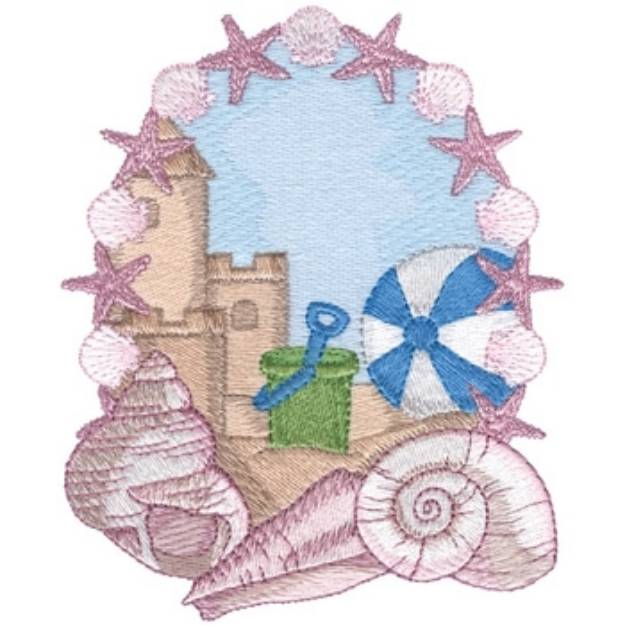 Picture of Sandcastles & Shells Machine Embroidery Design
