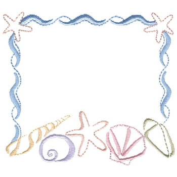 Shells & Waves Machine Embroidery Design
