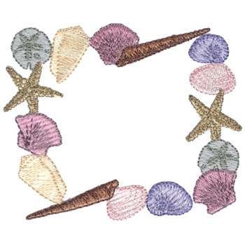 Seashell Border Machine Embroidery Design