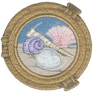 Picture of Porthole & Seashells Machine Embroidery Design