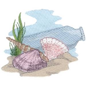 Picture of Bottle In Sand Machine Embroidery Design