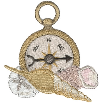 Compass & Seashells Machine Embroidery Design