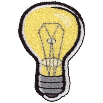 Lightbulb Machine Embroidery Design