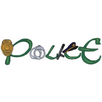 Police Machine Embroidery Design