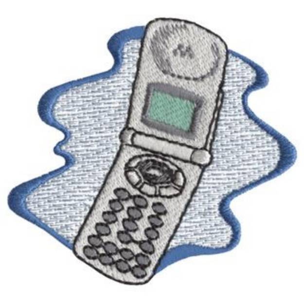 Picture of Flip Phone Machine Embroidery Design