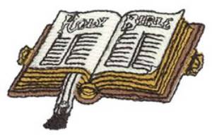 Picture of Holy Bible Machine Embroidery Design