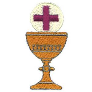 Picture of Chalice And Eucharist Machine Embroidery Design