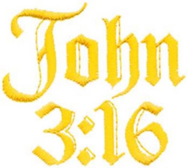 Picture of John 3:16 Machine Embroidery Design
