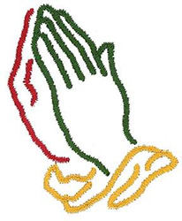 Small Praying Hands Machine Embroidery Design