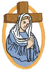 Small Virgin Mary Machine Embroidery Design