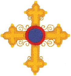 Ornate Cross Machine Embroidery Design