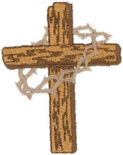 Picture of Cross With Thorns Machine Embroidery Design