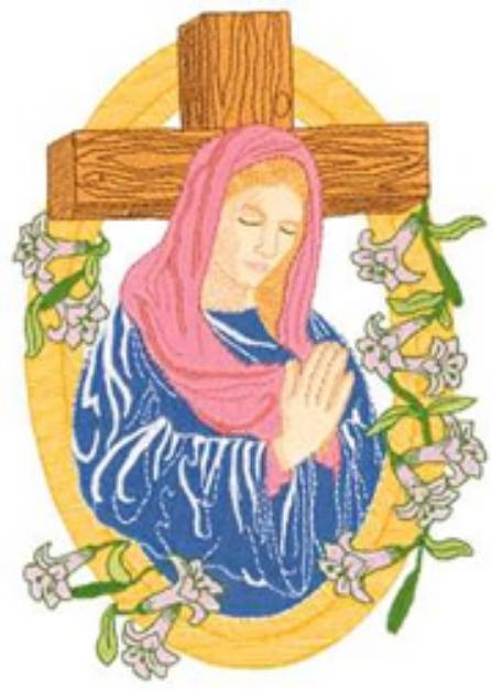 Picture of The Virgin Mary Machine Embroidery Design