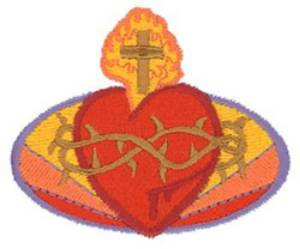 Picture of Sacred Heart Machine Embroidery Design